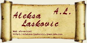 Aleksa Lasković vizit kartica